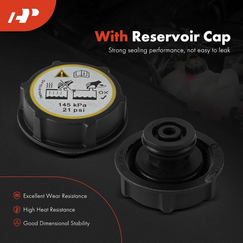 A-Premium خزان استعادة سائل التبريد الأمامي [مع غطاء] متوافق مع مركبات فورد - 2013-2018 C-Max، 2013-2016 Escape، 2012-2018 Focus و 2014-2016 Transit Connect - Image 3